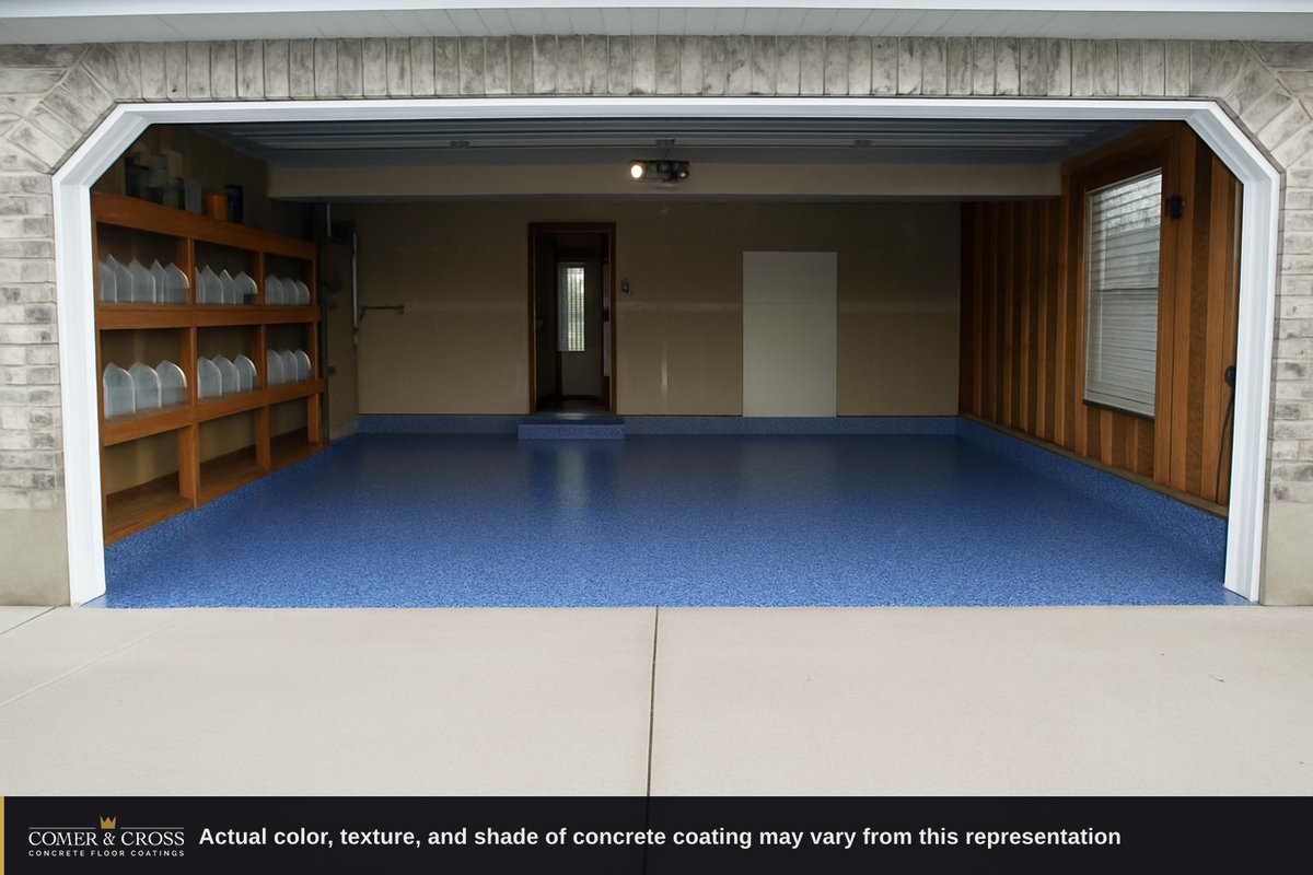 Garage after Riptide floor coating transformation
